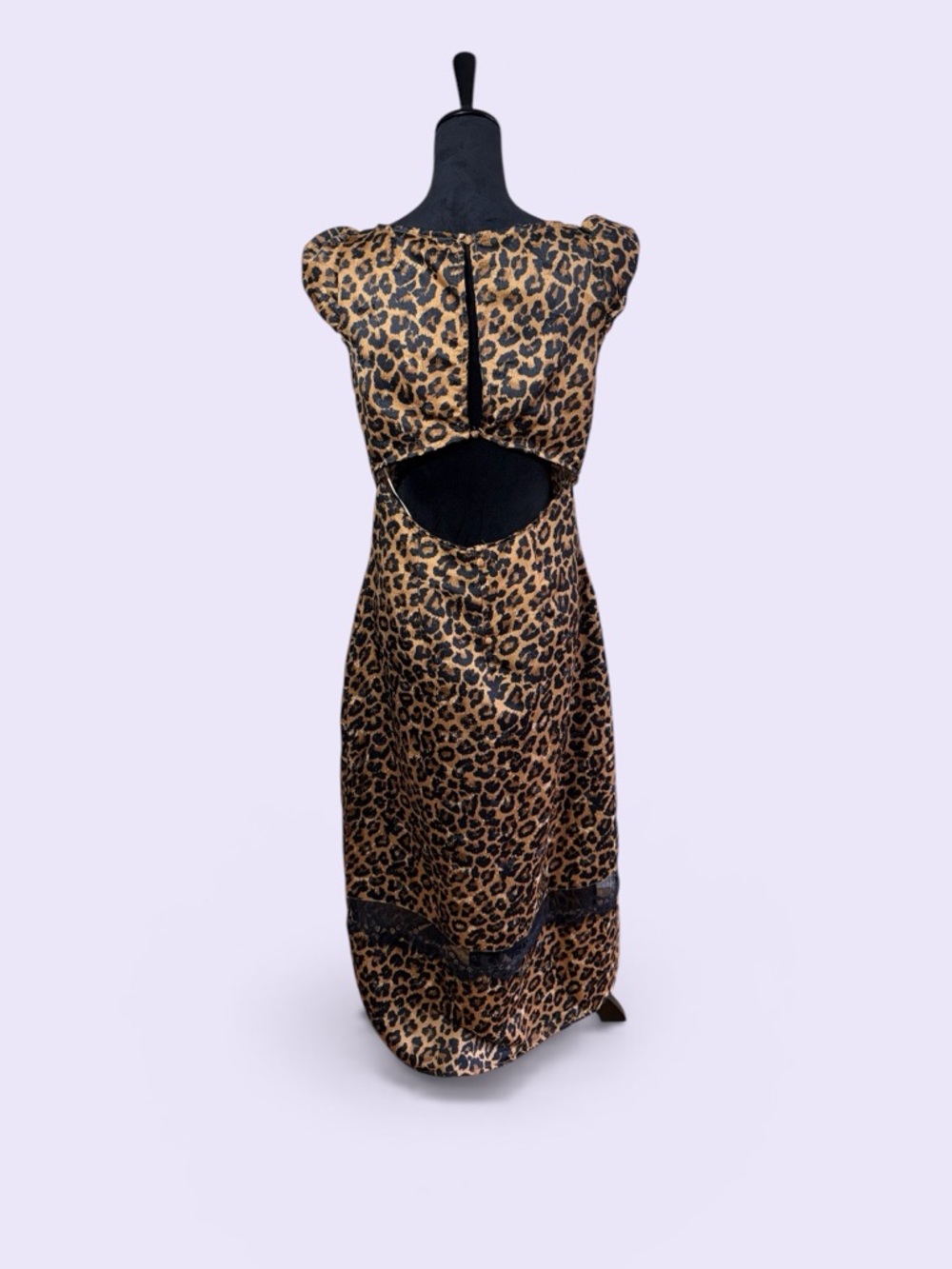 NWT Free People Leopard Print Slip Midi Dress - Brown & Black - Picture 2 of 11